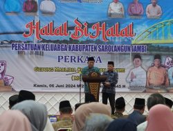 Hadir di Acara Halal Bihalal Keluarga Sarolangaun, Gubernur Jambi Terlihat Nyatu